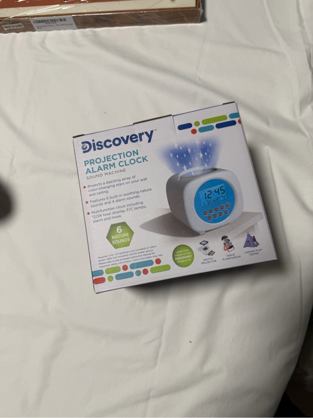 Alarm Clock Children Discovery Projection Alarm Clock - White with Blue Display - Picture 3 of 4